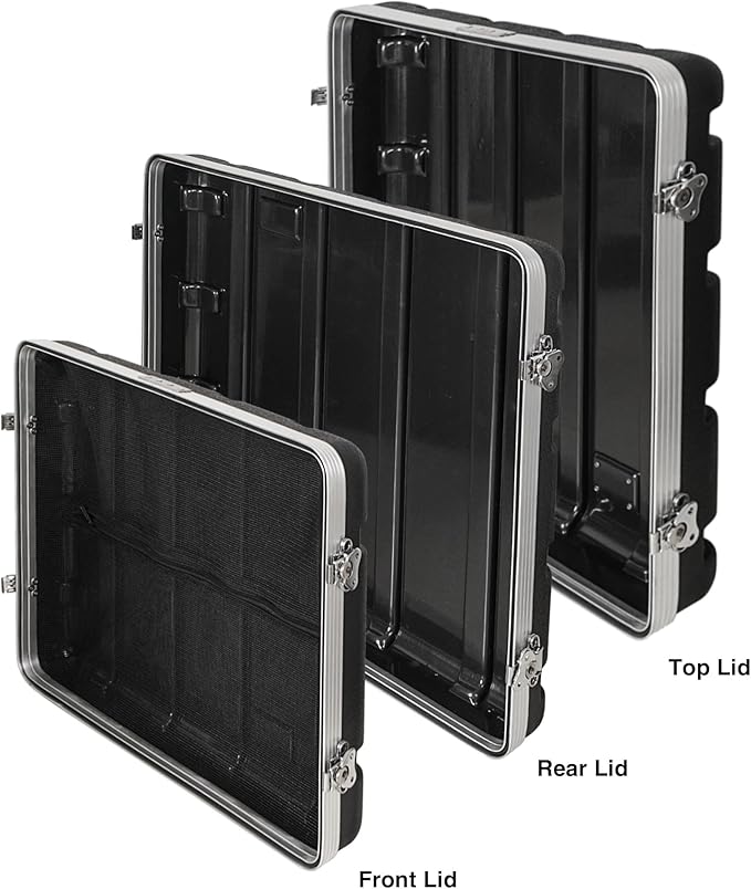 Sound Town Lightweight and Compact 8U ATA ABS Rack Case, - Image 6