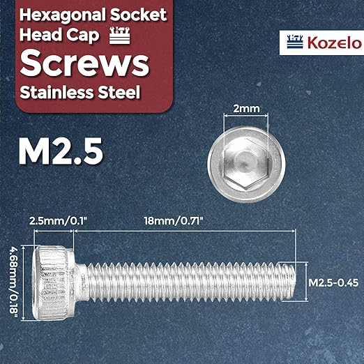 Kozelo 30pcs Socket Head Cap Screws - Image 2