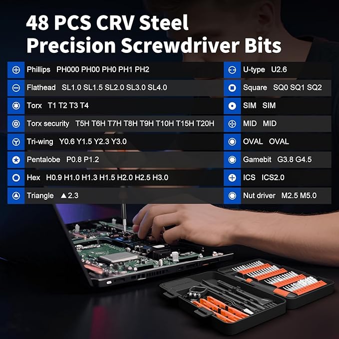 STREBITO Precision Screwdriver Set 64 in 1 Small Screwdriver Set - Image 2