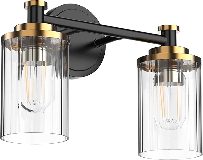 PHIXART Bathroom Lighting Fixtures Black and Gold Bathroom Vanity Light by PHIXART
