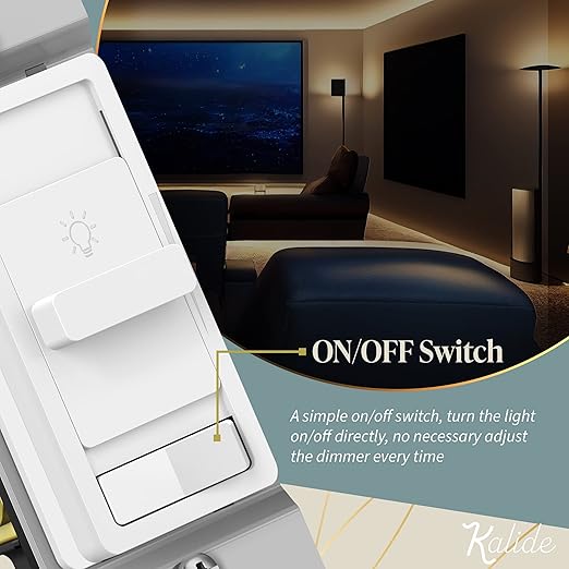 TOPGREENER Dimmer Light Switch for 200W Dimmable LED/CFL Lights, Single - Image 3