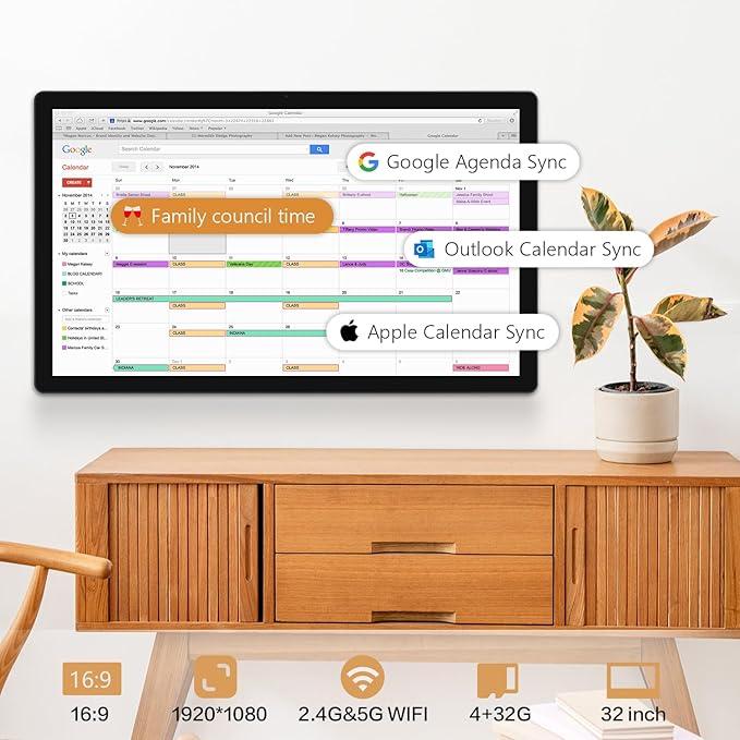 WOGO 32 inch Digital Calendar & Chore Chart, Touchscreen Interactive Monitor - Image 4