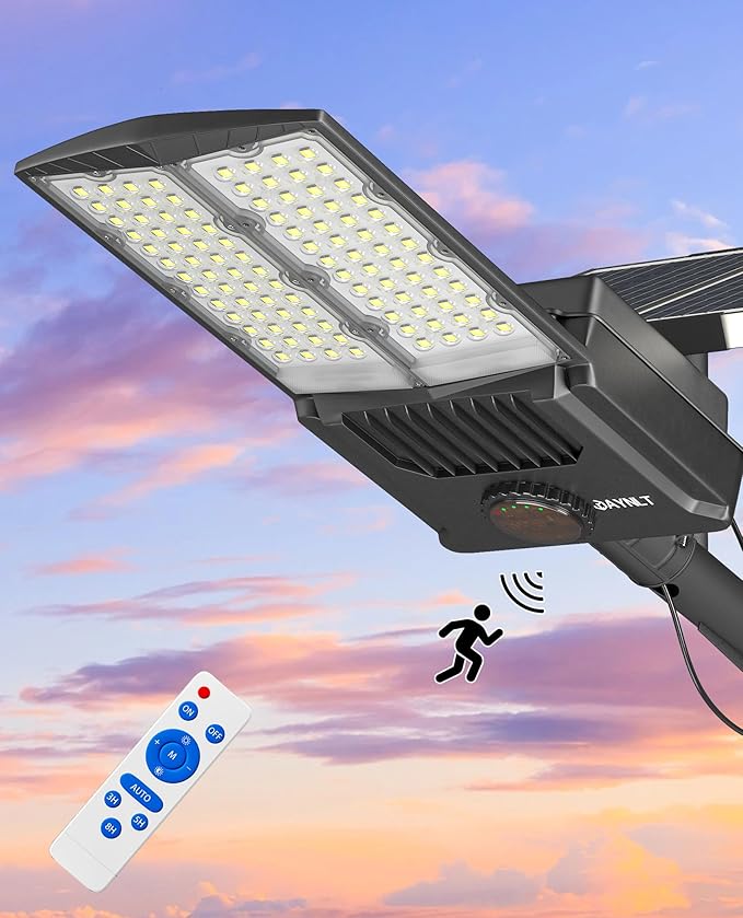 JAYNLT Y-10500W Solar Street Lights Outdoor, 6500K 750000LM High Power Parking by JAYNLT
