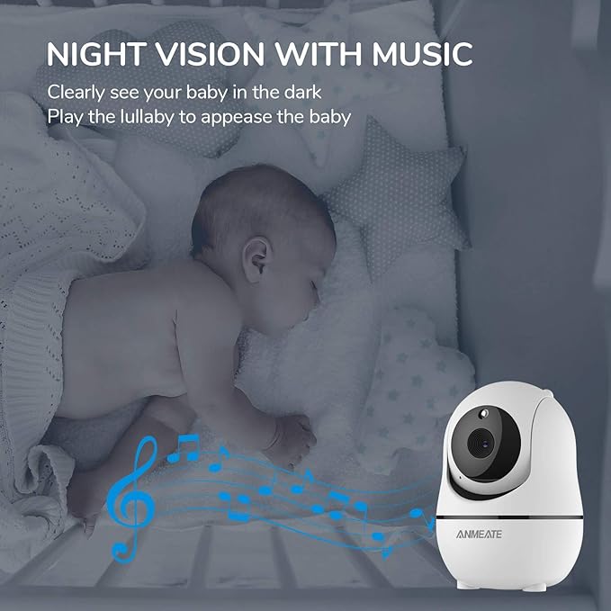 ANMEATE Baby Monitor with Remote Pan-Tilt-Zoom Camera, Large Display Video Baby - Image 7