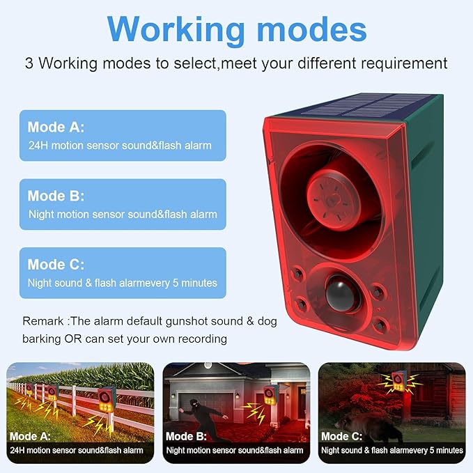 ChunHee Solar Outdoor Motion Sensor Alarm - Image 5