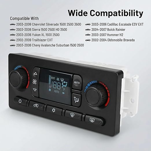 599-211XD A/C Control Switch Air Conditioning Climate Control Module, Front - Image 7