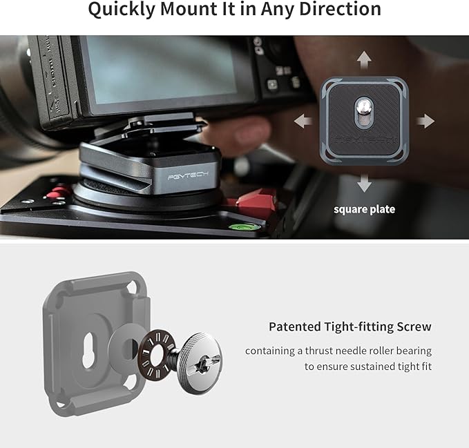 PGYTECH Quick Release Plate +Adapter w/Arca Swiss Clamp Camera Mount - Image 6