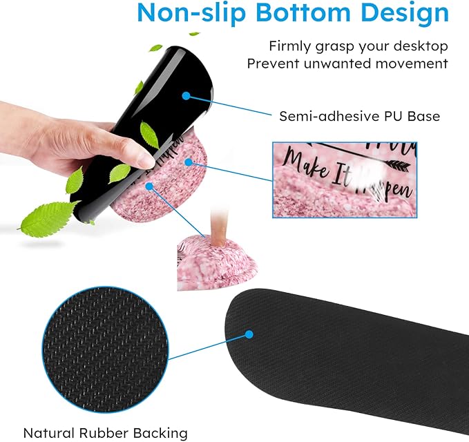 iCasso Mouse Pad, Large Pink Desk Mat Set, 4in1 XXL Mousepad + Keyboard Wrist - Image 4