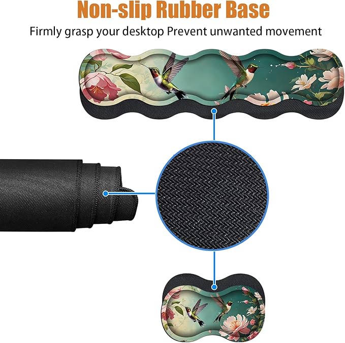 4 in 1 Ergonomic Keyboard Wrist Rest & Mouse Pad Wrist Rest Set, Large XXL - Image 4