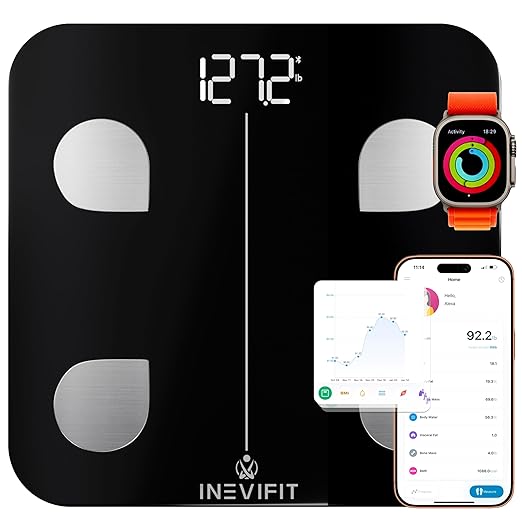 INEVIFIT Smart Body Fat Scale, Highly Accurate Bluetooth Digital Bathroom Body by INEVIFIT