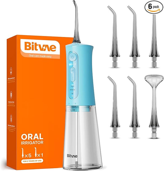 Bitvae Water Dental Flosser Teeth Picks, Cordless Portable Oral Irrigator by Bitvae