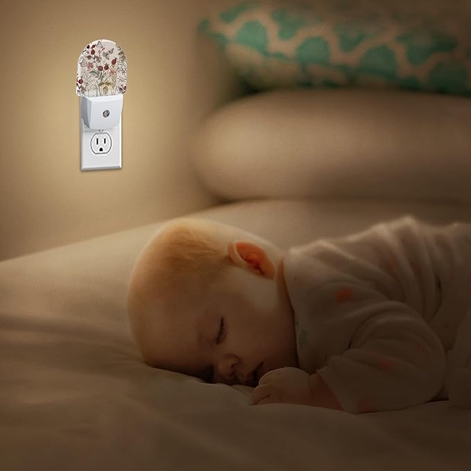 YESPOAK Night Light, Vintage Flower Butterfly Night Lights Plug Into Wall - Image 7