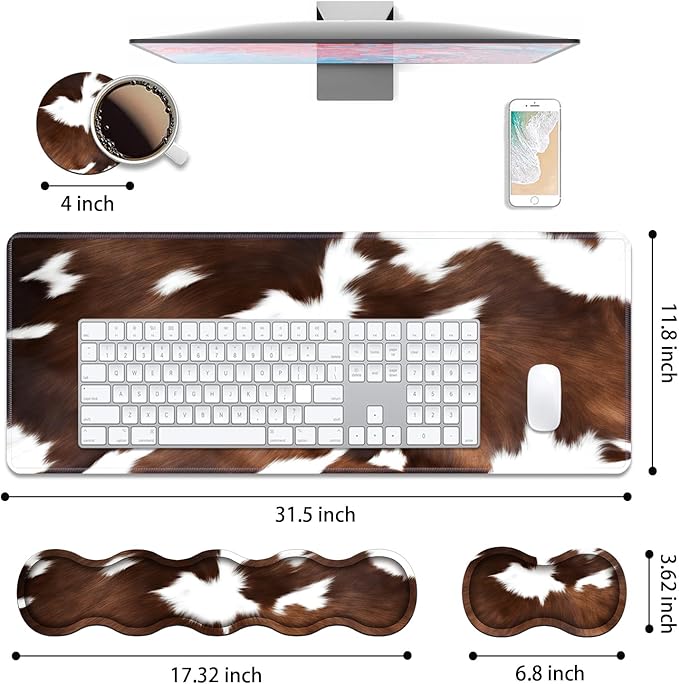 4 in 1 Ergonomic Keyboard Wrist Rest & Mouse Pad Wrist Rest Set, Large XXL - Image 2