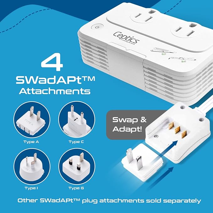 Ceptics 200 W Voltage Converter, Convert 220 V to 110V - Image 3
