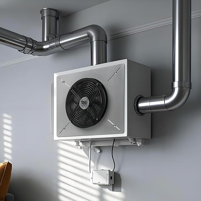 MEOZRI Basement Attic Crawlspace Ventilation Fan Window Exhaust Fan Ultra-Thin - Image 5