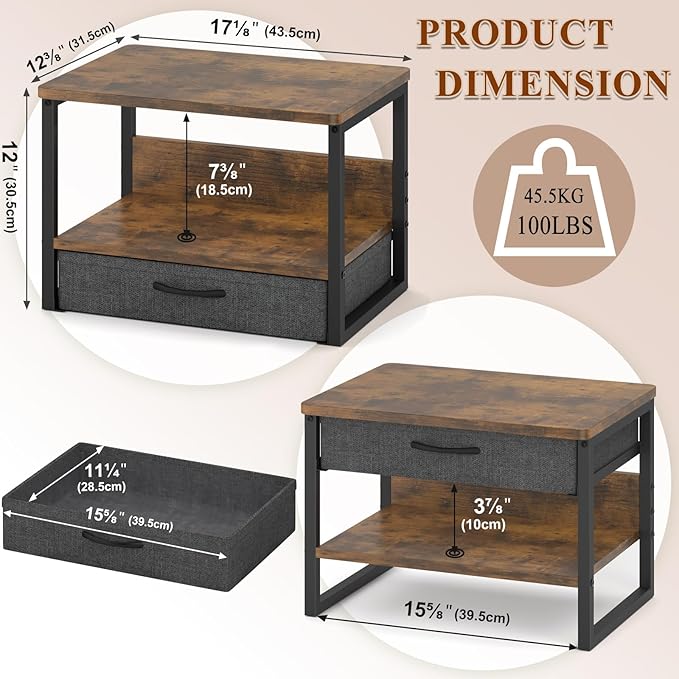 MARTY Printer Stand with Storage Drawer - Image 3