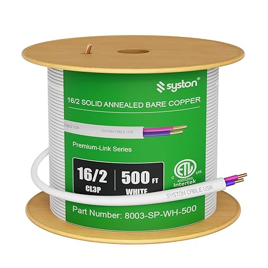 Syston Cable Technology 16/2 LED Lighting Dimmer Dimming Luminaire Control Wire by SystonCableTechnology