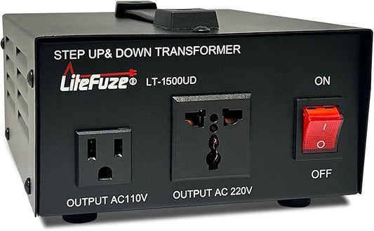 LiteFuze 1500 Watt Voltage Converter Transformer Step Up/Down - 110v to 220v / by LiteFuzeBrand