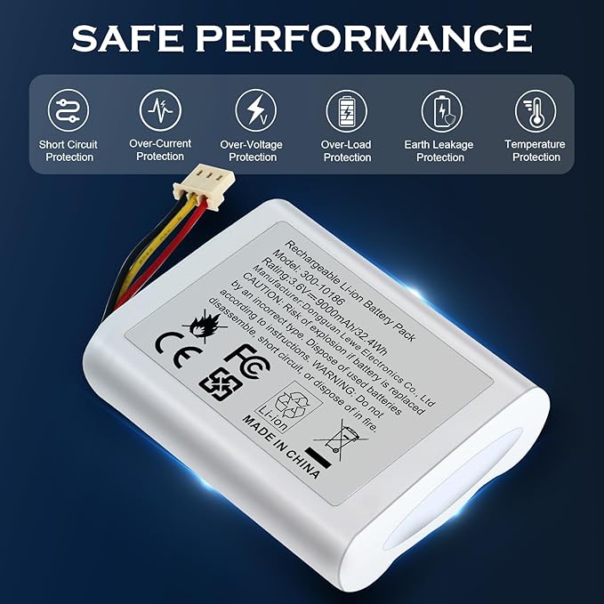 9000mAh Battery 300-10186 Replacement - Image 5