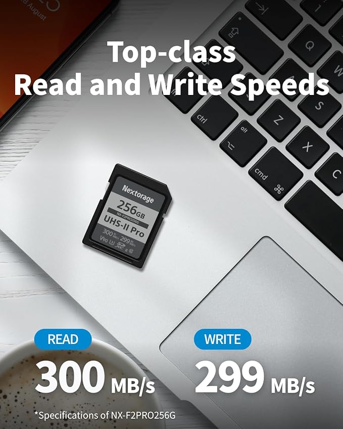 Nextorage 256GB SDXC UHS-II V90 SD Card Japanese Brand pSLC Max. Write Speed - Image 7