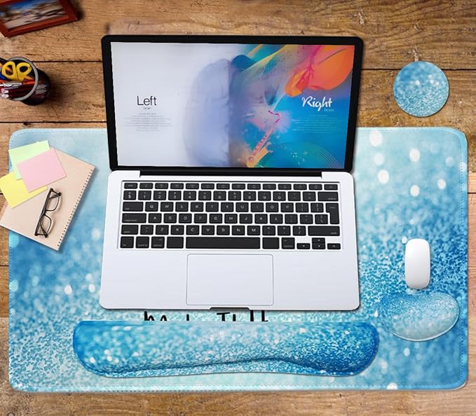 4-in-1 Large Gaming Mouse Pad, Keyboard Wrist Rest Pad & Wrist Support Mousepad - Image 6