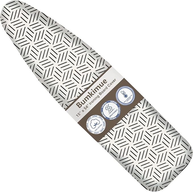 Bumkimue Ironing Board Cover and Pad, Standard Size 15x54 Inches, Heavy Duty by Bumkimue