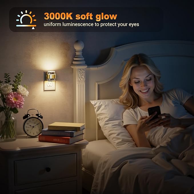 JandCase LED Night Light, Night Light3000K/4000K/5000K & 3 Brightness Levels - Image 4