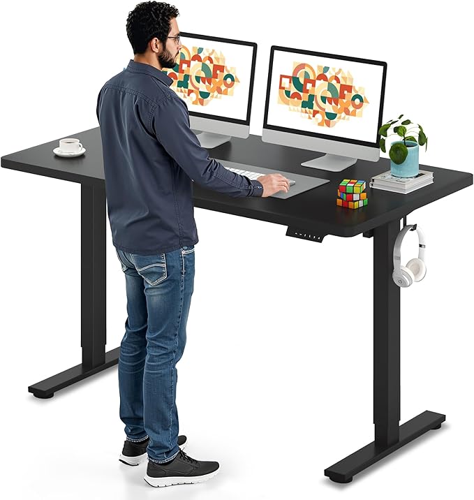 SANODESK Electric Standing Desk 55 x 28 Inches Whole-Piece Desktop Height by sanodesk