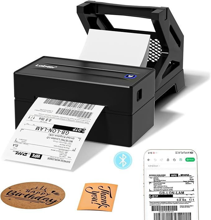 Labeer Bluetooth Thermal Shipping Label Printer, 4x6 Wireless Shipping Label by Unknown