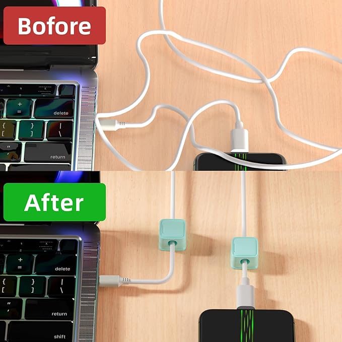 8 Pack Magnetic Cord Organizer, Easy Secure Adhesive Cable Management, Wire - Image 8