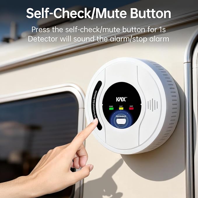 4-in-1 RV Propane Gas Detector, RV Carbon Monoxide Detectors, Smoke Detector - Image 6