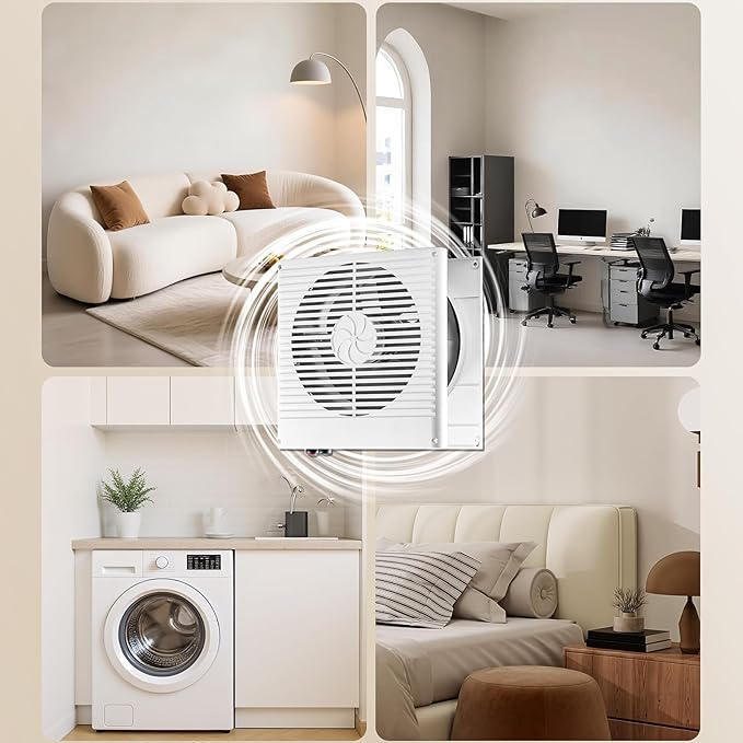 VEVOR Room to Room Fan, Two-Way Airflow Through-the-Wall Fan 8" - Image 8