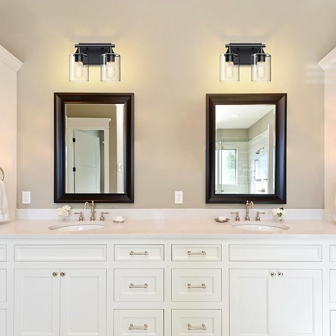 XPEHK Vanity Lighting Fixtures, 2-Light Bathroom Lights Over Mirror, Modern - Image 2
