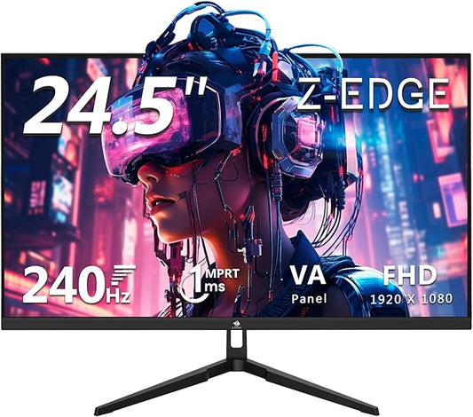 24.5" Gaming Monitor 240Hz, Z-Edge UG25F FHD 1920x1080 Computer Monitor by ZZ-EDGE