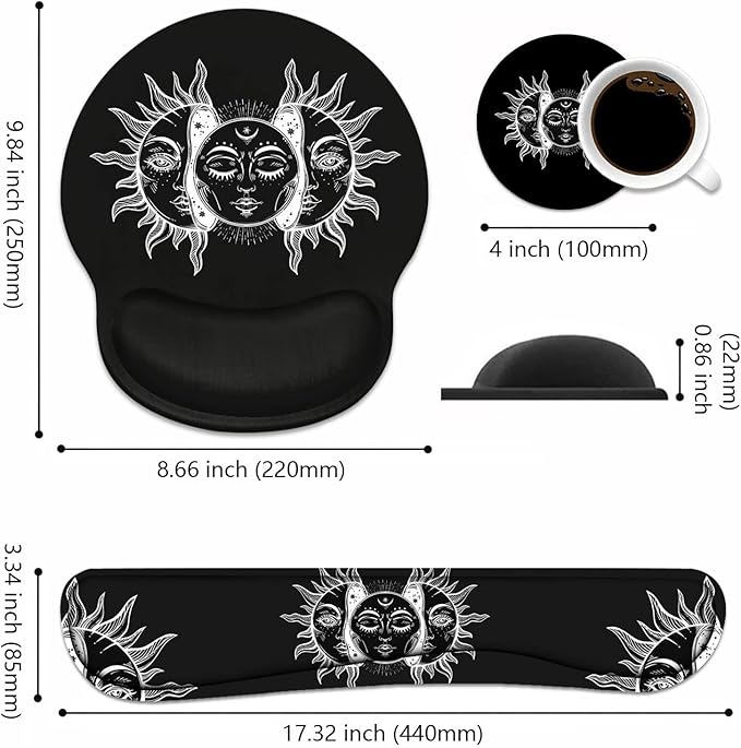 Keyboard Wrist Rest + Mouse Pad Wrist Support Set - Image 2