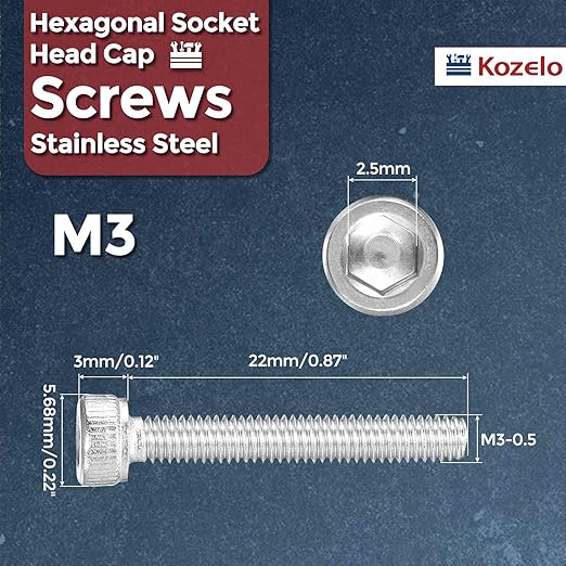 Kozelo 40pcs Socket Head Cap Screws - Image 2