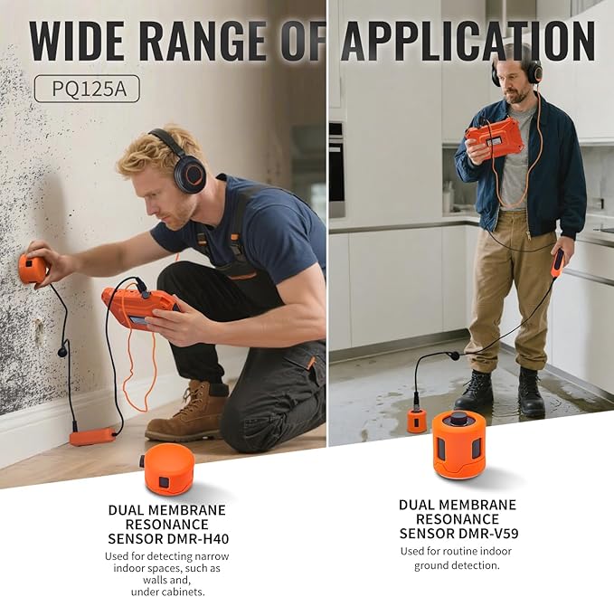 PQWT 125A Underground Water Leak Detector, Indoor Wall & Ground Water Pipe Leak - Image 5