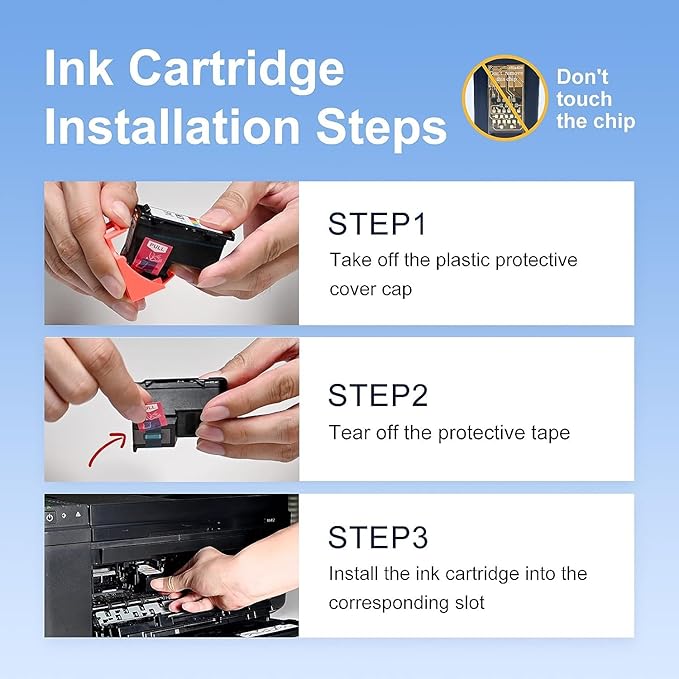 67XL Black Ink Cartridge for HP Ink 67 Replacement HP 67 Black Ink Cartridge - Image 5