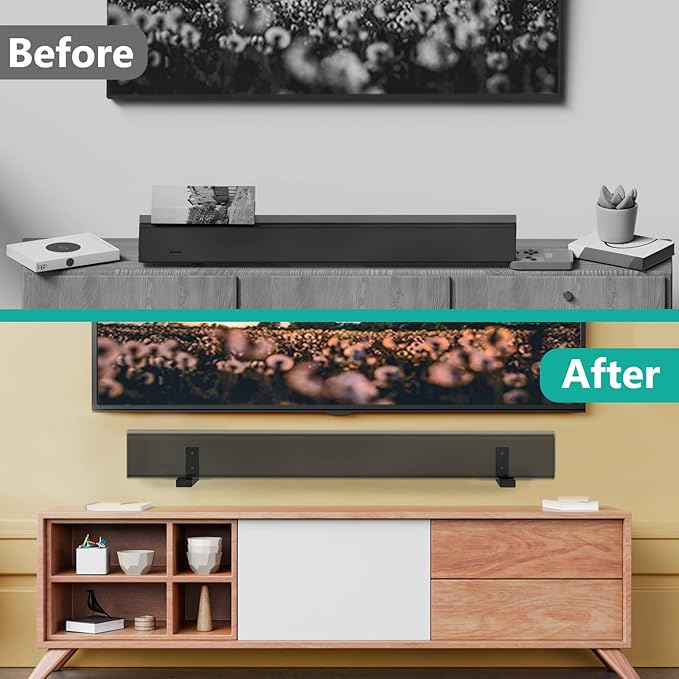 WALI Center Channel Speaker Wall Mount, Universal Soundbar Wall Mount Bracket - Image 5