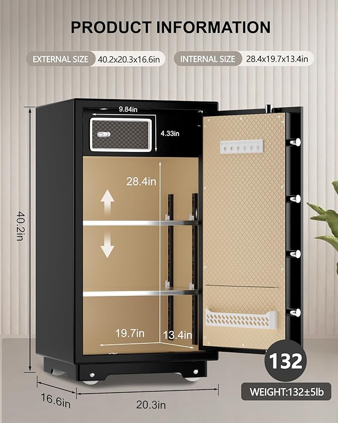 【US STOCK】TIGERKING 7.2 Cubic Feet Extra Large Heavy Duty Safe Box, Home Safe - Image 6
