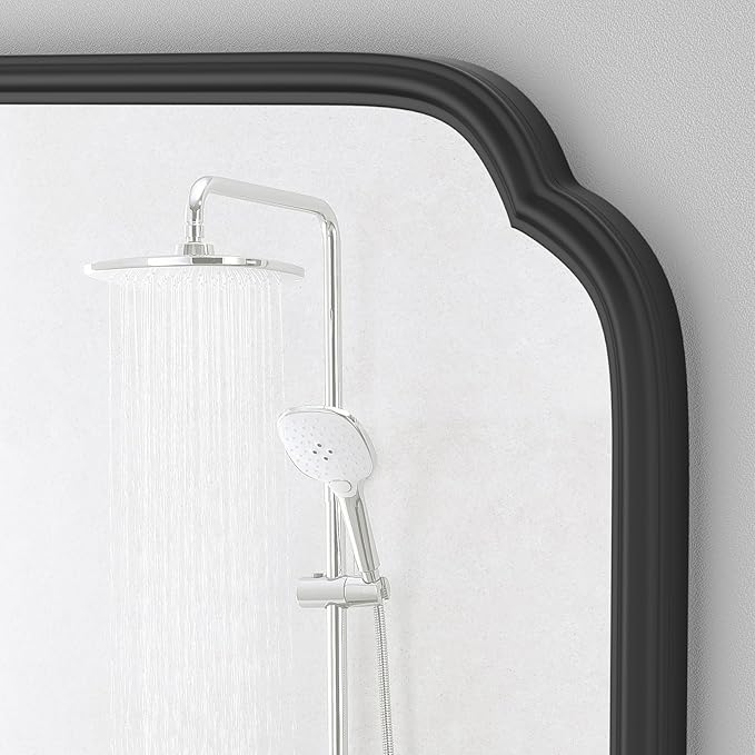 48 x 24 Inch Black Bathroom Vanity Mirror - Image 6