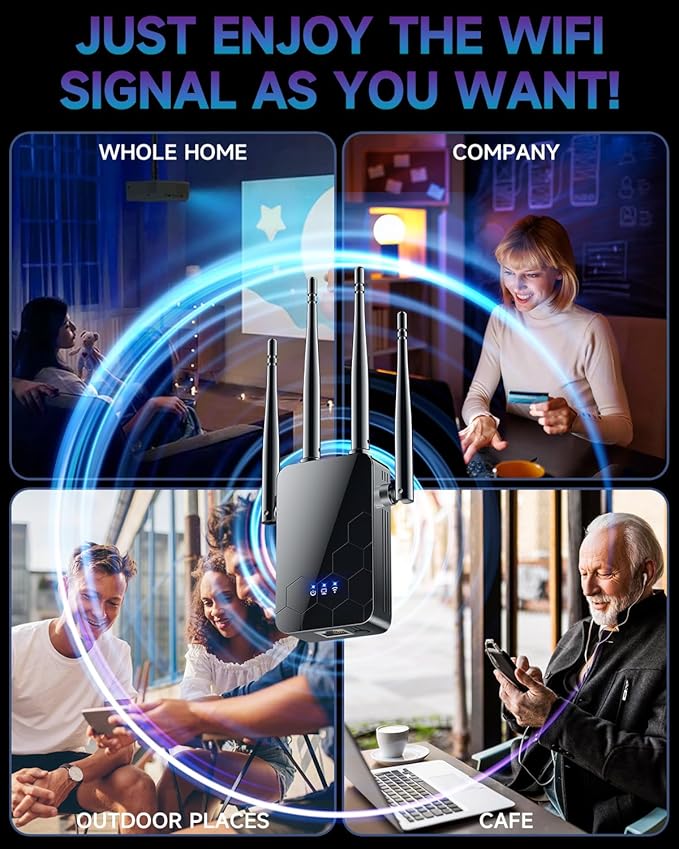 2026 WiFi Extender Internet Booster, 10000 Sq.ft Long Range Repeater Wireless - Image 7