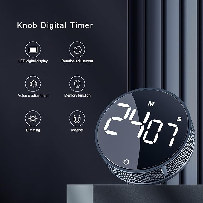 AVINIA Digital Kitchen Timers, Visual timers Large LED Display Magnetic - Image 2