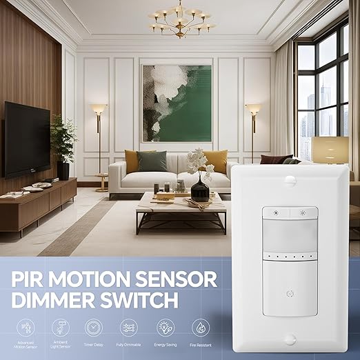 ECOELER Motion Sensor Dimmer Switch, Dimmer Electrical Light Switches - Image 2