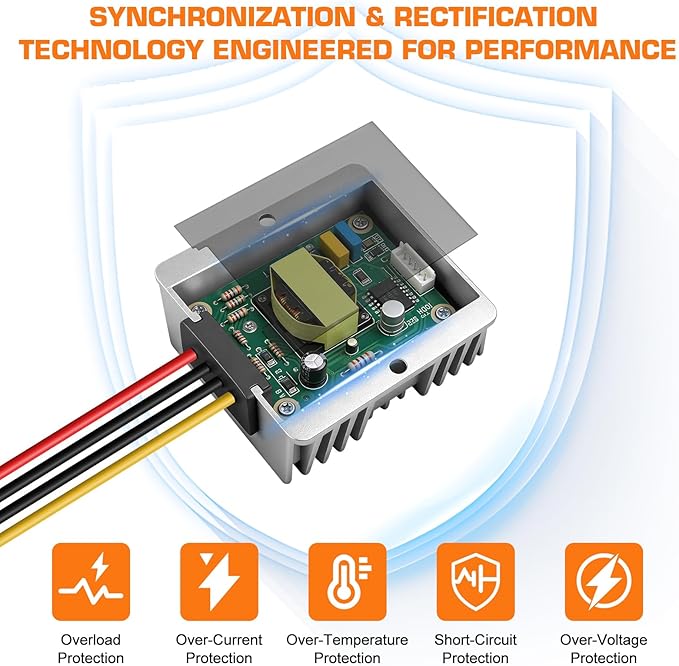36V 48V to 12V Converter 20A 240W Waterproof DC-DC Step Down Voltage Regulator - Image 2