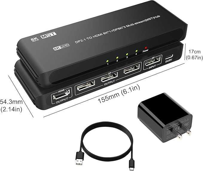 DisplayPort Splitter for 4 Monitors, Three DP - Image 8
