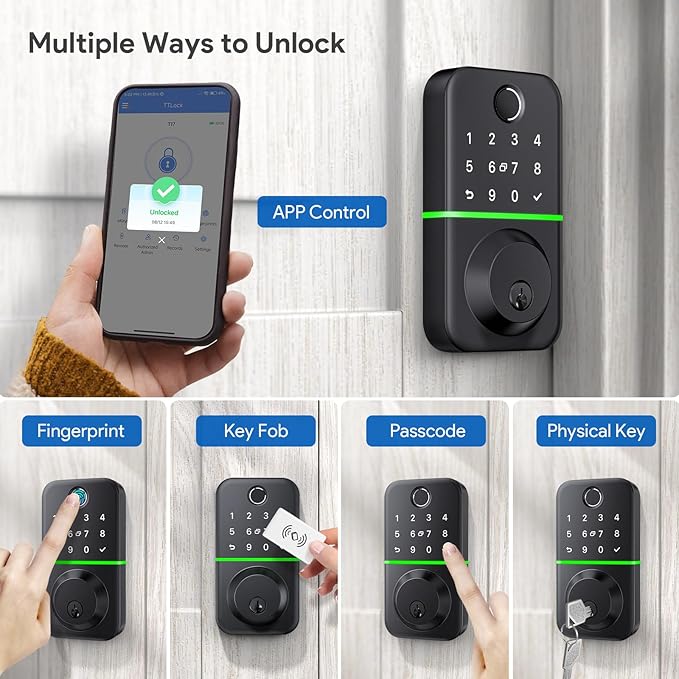 Smart Door Lock Deadbolt with Keypad: Keyless Entry Door Lock - Image 2