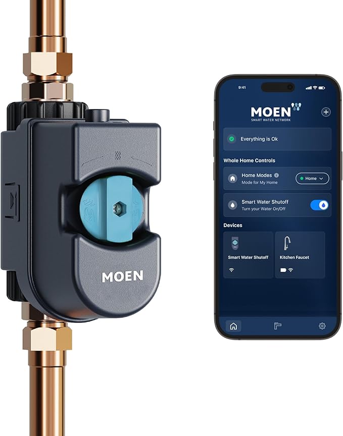 Moen Flo Smart Water Monitor and Automatic Shutoff Sensor, Wi-Fi Connected - Image 16