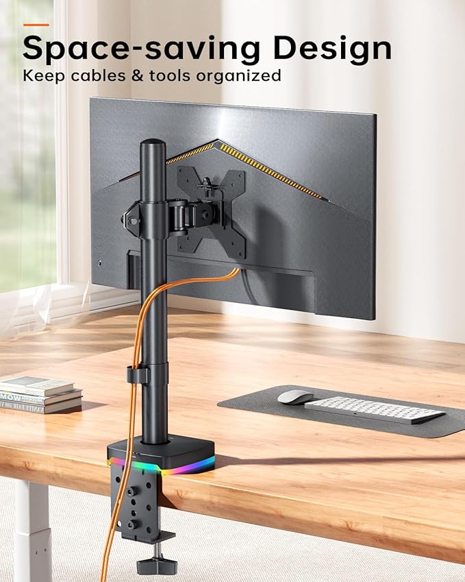 RGB Single Monitor Desk Mount, Monitor Arm - Image 8
