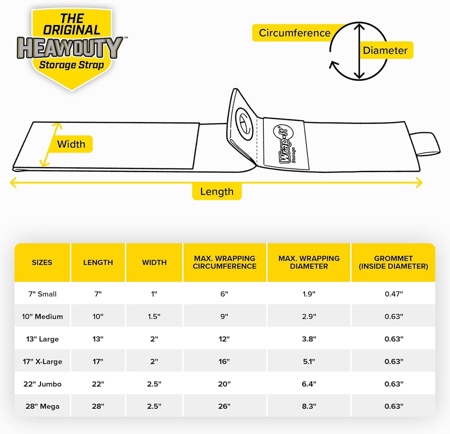 Heavy-Duty Wrap-It Storage Straps - Assorted 9-Pack | Extension Cord Hanger Cord Straps for Garage Storage and Organization